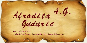 Afrodita Gudurić vizit kartica